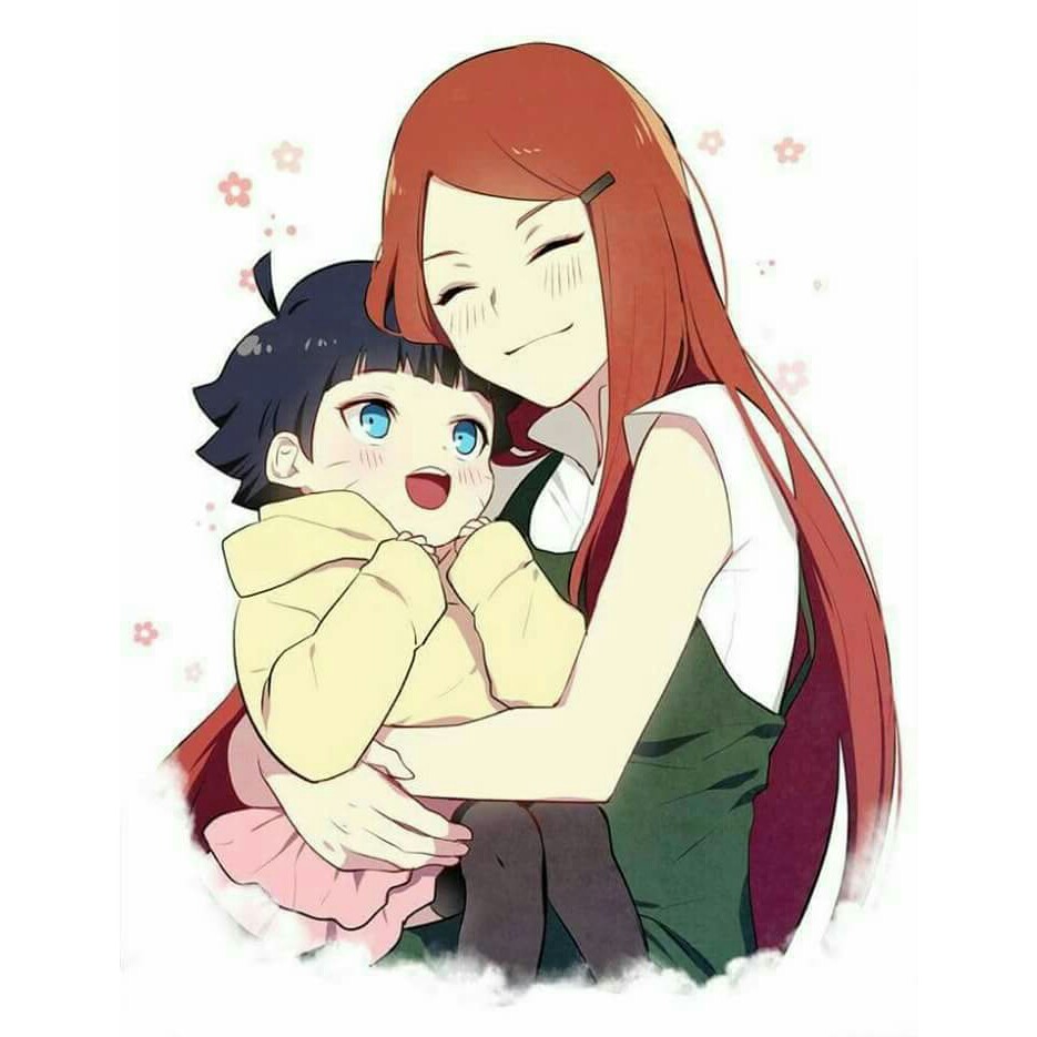 ...Naruto #Kushina #Himawari #Cute images.